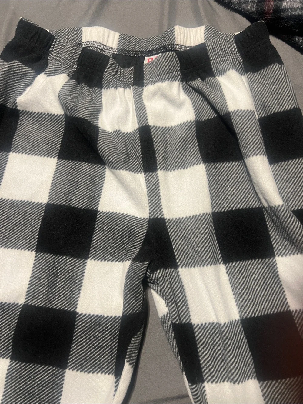 Black & White Plaid Hooded 2 piece. Top and bottom. Adult small